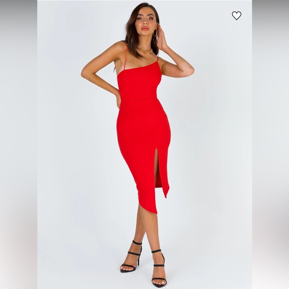Princess Polly Aero midi red dress - Picture 8 of 16